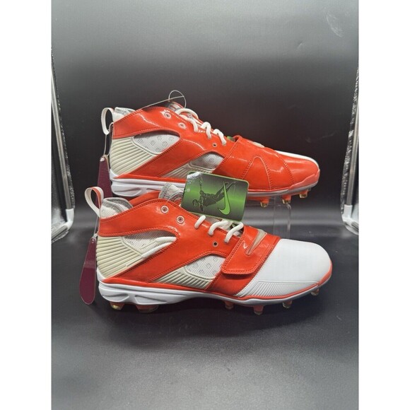 Men's 11 Nike Air Huarache Football/Lacrosse Cleats Orange NEW WITHOUT BOX